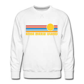 Premium Anna Maria Island, Florida Sweatshirt - Retro Sun Premium Men's Anna Maria Island Sweatshirt - white
