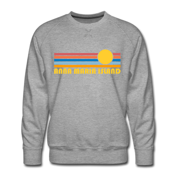 Premium Anna Maria Island, Florida Sweatshirt - Retro Sun Premium Men's Anna Maria Island Sweatshirt - heather grey