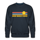 Premium Anna Maria Island, Florida Sweatshirt - Retro Sun Premium Men's Anna Maria Island Sweatshirt - navy