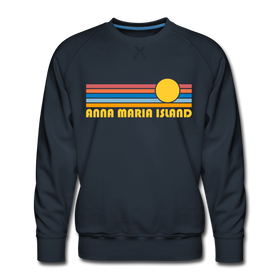 Premium Anna Maria Island, Florida Sweatshirt - Retro Sun Premium Men's Anna Maria Island Sweatshirt - navy
