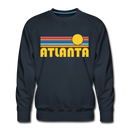Premium Atlanta, Georgia Sweatshirt - Retro Sun Premium Men's Atlanta Sweatshirt - navy