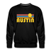 Premium Austin, Texas Sweatshirt - Retro Sun Premium Men's Austin Sweatshirt - black