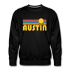 Premium Austin, Texas Sweatshirt - Retro Sun Premium Men's Austin Sweatshirt - black