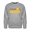Premium Austin, Texas Sweatshirt - Retro Sun Premium Men's Austin Sweatshirt - heather grey