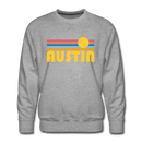 Premium Austin, Texas Sweatshirt - Retro Sun Premium Men's Austin Sweatshirt - heather grey