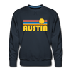 Premium Austin, Texas Sweatshirt - Retro Sun Premium Men's Austin Sweatshirt - navy