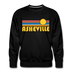 Premium Asheville, North Carolina Sweatshirt - Retro Sun Premium Men's Asheville Sweatshirt - black