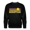 Premium Asheville, North Carolina Sweatshirt - Retro Sun Premium Men's Asheville Sweatshirt - black
