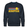 Premium Asheville, North Carolina Sweatshirt - Retro Sun Premium Men's Asheville Sweatshirt - navy