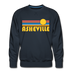 Premium Asheville, North Carolina Sweatshirt - Retro Sun Premium Men's Asheville Sweatshirt - navy