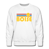 Premium Boise, Idaho Sweatshirt - Retro Sun Premium Men's Boise Sweatshirt - white