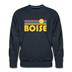 Premium Boise, Idaho Sweatshirt - Retro Sun Premium Men's Boise Sweatshirt - navy