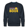 Premium Boise, Idaho Sweatshirt - Retro Sun Premium Men's Boise Sweatshirt - navy