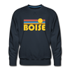 Premium Boise, Idaho Sweatshirt - Retro Sun Premium Men's Boise Sweatshirt