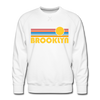 Premium Brooklyn, New York Sweatshirt - Retro Sun Premium Men's Brooklyn Sweatshirt - white