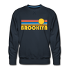Premium Brooklyn, New York Sweatshirt - Retro Sun Premium Men's Brooklyn Sweatshirt - navy