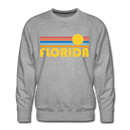 Premium Florida Sweatshirt - Retro Sun Premium Men's Florida Sweatshirt - heather grey