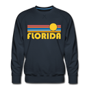 Premium Florida Sweatshirt - Retro Sun Premium Men's Florida Sweatshirt - navy