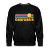 Premium California Sweatshirt - Retro Sun Premium Men's California Sweatshirt - black