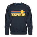 Premium California Sweatshirt - Retro Sun Premium Men's California Sweatshirt - navy