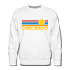 Premium Colorado Sweatshirt - Retro Sun Premium Men's Colorado Sweatshirt - white