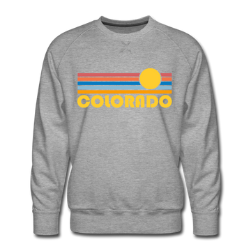Premium Colorado Sweatshirt - Retro Sun Premium Men's Colorado Sweatshirt - heather grey