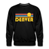 Premium Denver, Colorado Sweatshirt - Retro Sun Premium Men's Denver Sweatshirt - black
