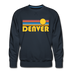 Premium Denver, Colorado Sweatshirt - Retro Sun Premium Men's Denver Sweatshirt - navy