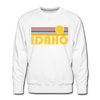 Premium Idaho Sweatshirt - Retro Sun Premium Men's Idaho Sweatshirt - white