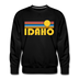 Premium Idaho Sweatshirt - Retro Sun Premium Men's Idaho Sweatshirt - black