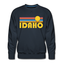 Premium Idaho Sweatshirt - Retro Sun Premium Men's Idaho Sweatshirt - navy