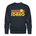Premium Idaho Sweatshirt - Retro Sun Premium Men's Idaho Sweatshirt - navy