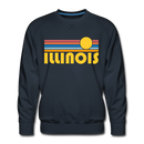 Premium Illinois Sweatshirt - Retro Sun Premium Men's Illinois Sweatshirt - navy