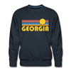 Premium Georgia Sweatshirt - Retro Sun Premium Men's Georgia Sweatshirt - navy