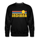 Premium Indiana Sweatshirt - Retro Sun Premium Men's Indiana Sweatshirt - black