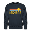 Premium Indiana Sweatshirt - Retro Sun Premium Men's Indiana Sweatshirt - navy