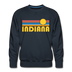 Premium Indiana Sweatshirt - Retro Sun Premium Men's Indiana Sweatshirt - navy