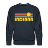 Premium Indiana Sweatshirt - Retro Sun Premium Men's Indiana Sweatshirt - navy