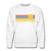 Premium Florida Keys, Florida Sweatshirt - Retro Sun Premium Men's Florida Keys Sweatshirt - white