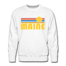 Premium Maine Sweatshirt - Retro Sun Premium Men's Maine Sweatshirt - white