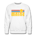 Premium Maine Sweatshirt - Retro Sun Premium Men's Maine Sweatshirt - white