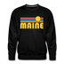 Premium Maine Sweatshirt - Retro Sun Premium Men's Maine Sweatshirt - black