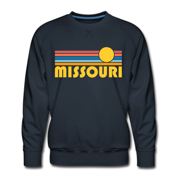 Premium Missouri Sweatshirt - Retro Sun Premium Men's Missouri Sweatshirt - navy