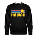 Premium Hawaii Sweatshirt - Retro Sun Premium Men's Hawaii Sweatshirt - black