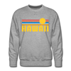 Premium Hawaii Sweatshirt - Retro Sun Premium Men's Hawaii Sweatshirt - heather grey