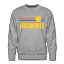 Premium Hawaii Sweatshirt - Retro Sun Premium Men's Hawaii Sweatshirt - heather grey