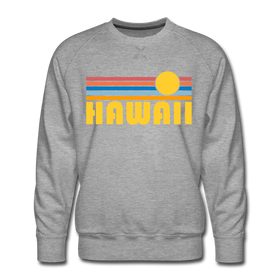 Premium Hawaii Sweatshirt - Retro Sun Premium Men's Hawaii Sweatshirt - heather grey