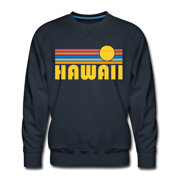 Premium Hawaii Sweatshirt - Retro Sun Premium Men's Hawaii Sweatshirt - navy