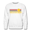 Premium Jackson Hole, Wyoming Sweatshirt - Retro Sun Premium Men's Jackson Hole Sweatshirt