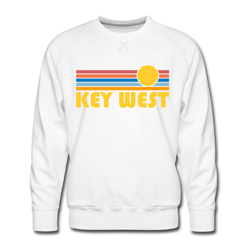 Premium Key West, Florida Sweatshirt - Retro Sun Premium Men's Key West Sweatshirt - white